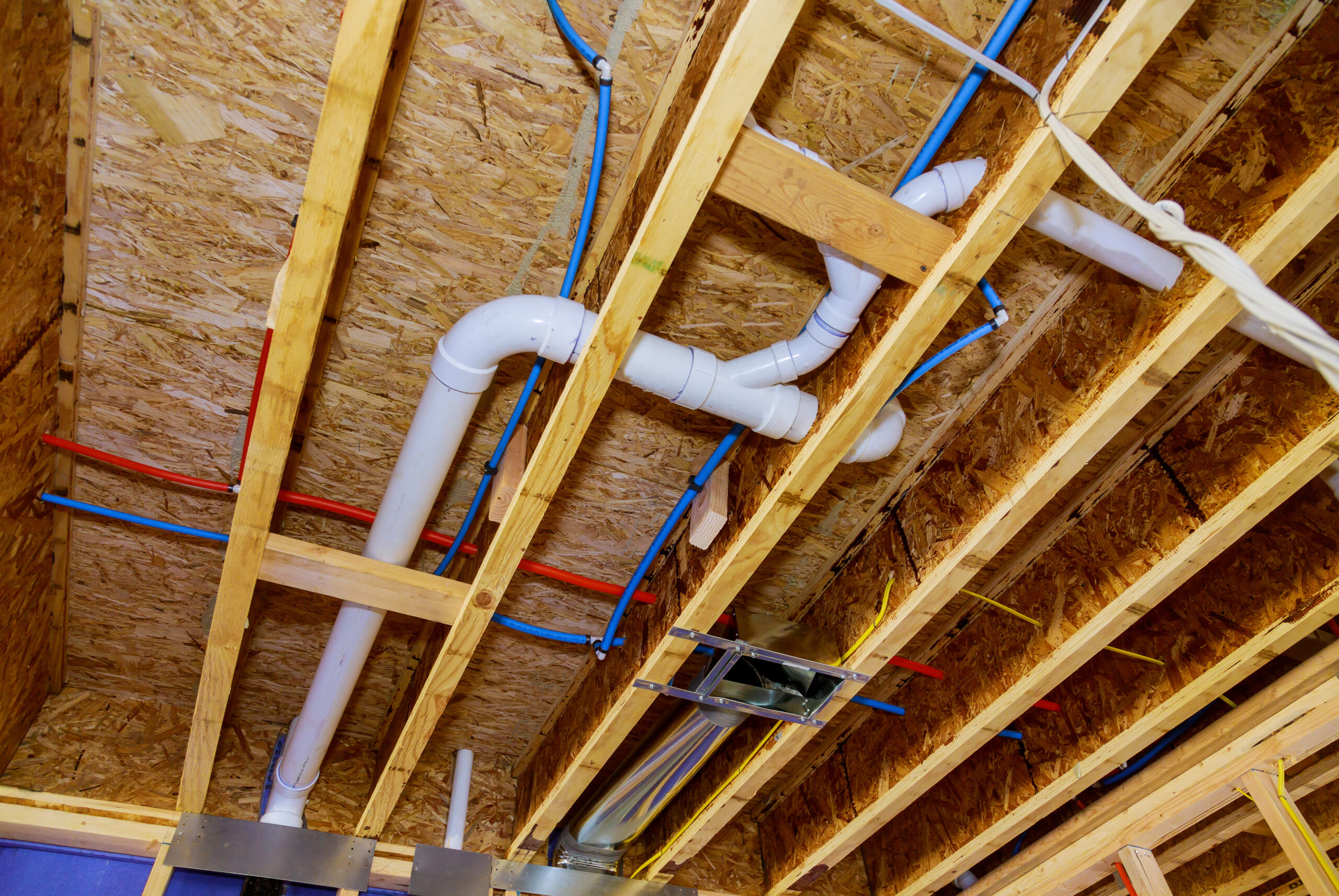 New copper supply lines installed during a repipe